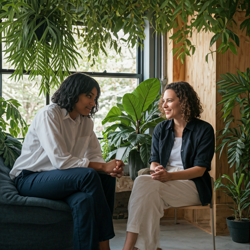 Diverse professionals collaborating in a bright modern workspace
